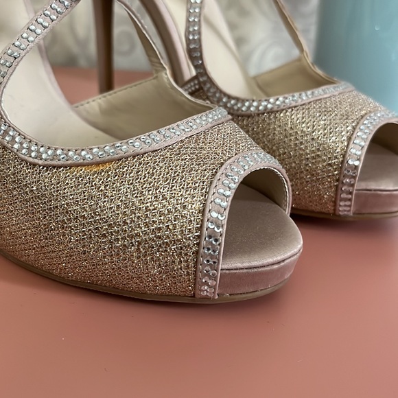 Sparkly champagne evening heels - Picture 6 of 6